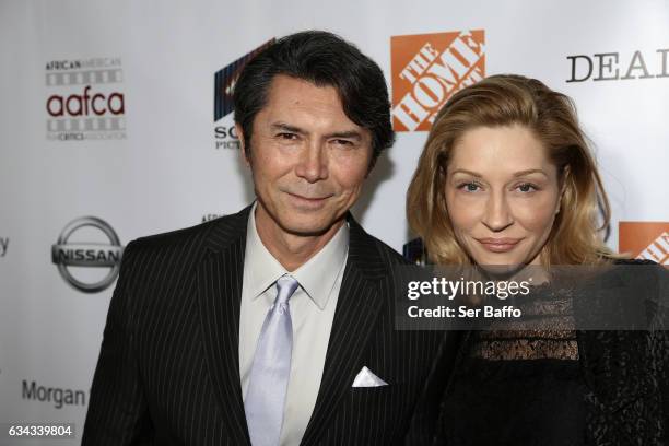 Actor Lou Diamond Phillips and wife Yvonne Boismier Phillips attend the 8th Annual AAFCA Awards at Taglyan Complex on February 8, 2017 in Los...