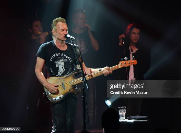 Sting performs onstage to kick off Citi Sound Vault, a new live music platform curated exclusively for Citi cardmembers, at Hollywood Palladium on...