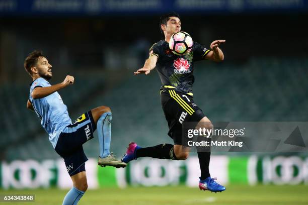 Guilherme Finkler of Wellington Phoenix controls the ball during the round 19 A-League match between Sydney FC and the Wellington Phoenix at Allianz...