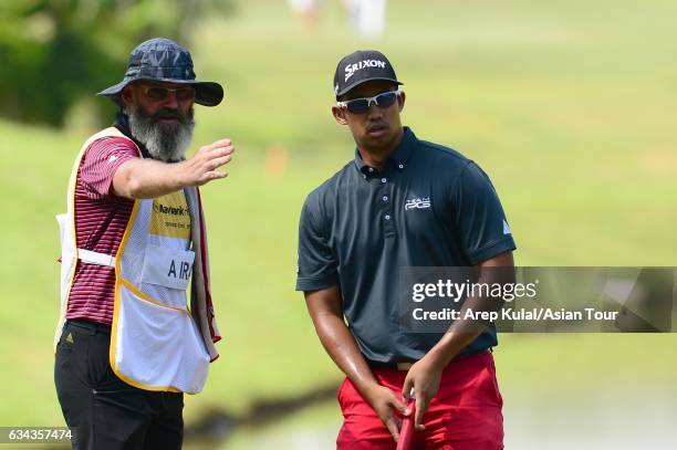 Arie Irawan of Malaysia pictured during Day One of the Maybank Championship Malaysia at Saujana Golf and Country Club on February 9, 2017 in Kuala...