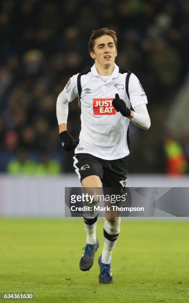 Julien De Sart of Derby County in action during The Emirates FA Cup Fourth Round Replay beteween Leicester City and Derby County at The King Power...