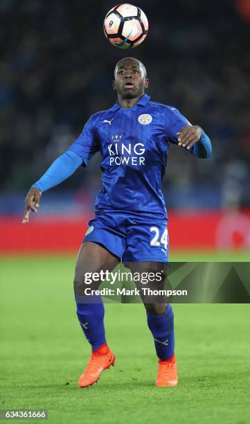 Nampalys Mendy of Leicester City in action during The Emirates FA Cup Fourth Round Replay beteween Leicester City and Derby County at The King Power...