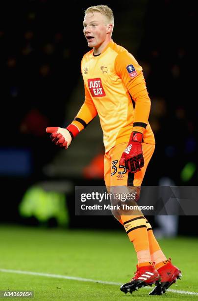 Jonathan Mitchell of Derby County in action during The Emirates FA Cup Fourth Round Replay beteween Leicester City and Derby County at The King Power...