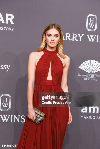 Megan Williams attends 19th Annual amfAR New York Gala- Arrivals at Cipriani Wall Street on February 8, 2017 in New York City.