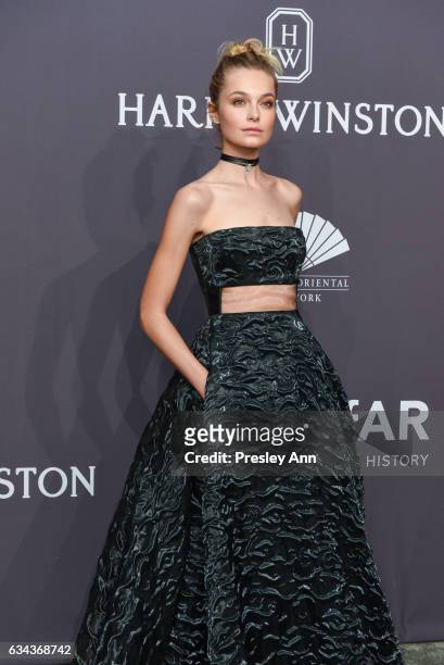 Bridget Malcolm attends 19th Annual amfAR New York Gala- Arrivals at Cipriani Wall Street on February 8, 2017 in New York City.