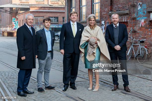 Prime Minister of German State of Saxony Stanislaw Tillich, Spinlab CEO Eric Weber, King Willem-Alexander And Queen Maxima Of The Netherlands, Alte...