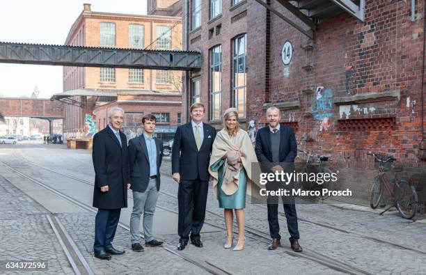 Prime Minister of German State of Saxony Stanislaw Tillich, Spinlab CEO Eric Weber, King Willem-Alexander And Queen Maxima Of The Netherlands, Alte...