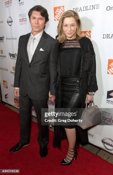 Actor Lou Diamond Phillips and his wife Yvonne Marie Boismier attend the 8th Annual AAFCA Awards at the Taglyan Complex on February 8, 2017 in Los...