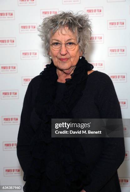 Germaine Greer attends the Power of Film and Moving Images symposium at The Royal Institution on February 9, 2017 in London, England.