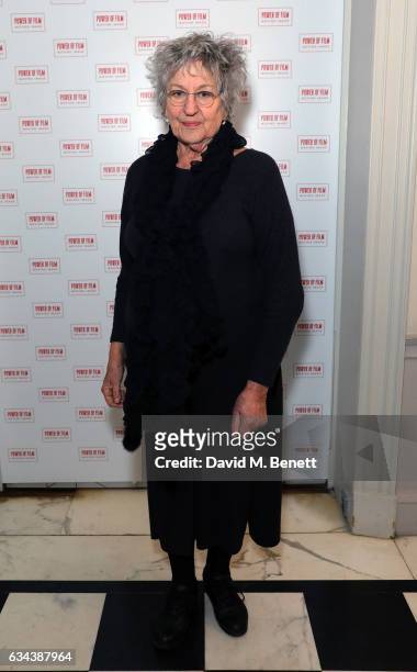 Germaine Greer attends the Power of Film and Moving Images symposium at The Royal Institution on February 9, 2017 in London, England.