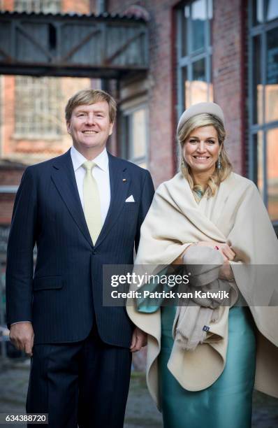 King Willem-Alexander and Queen Maxima of The Netherlands visit Spinlab start up accelerator during their 4 day visit to Germany on February 09, 2017...