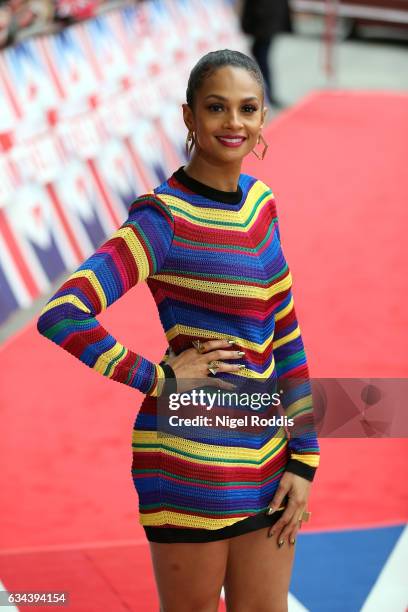 Judge Alesha Dixon arrives for the Britain's Got Talent Manchester auditions on February 9, 2017 in Manchester, United Kingdom.