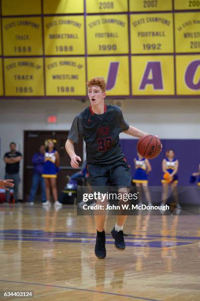 High School Basketball: Pinnacle HS Nico Mannion in action during game vs Mesa HS. Mannion is balancing being a coveted recruit in the 2020 class and...