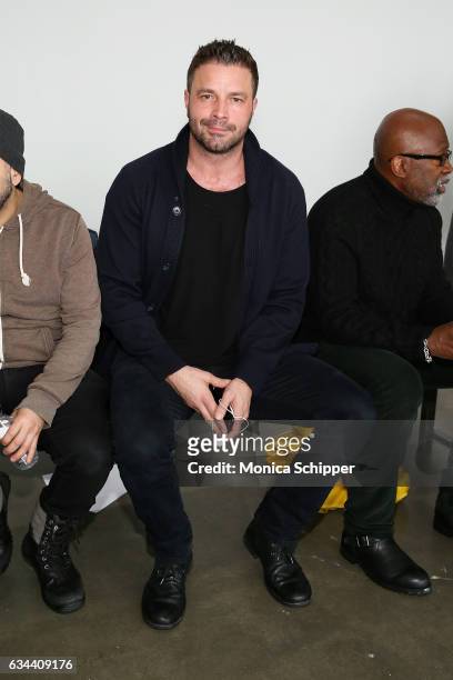 Tony Schiena attends the Ane Amour fashion show during New York Fashion Week at Pier 59 on February 9, 2017 in New York City.