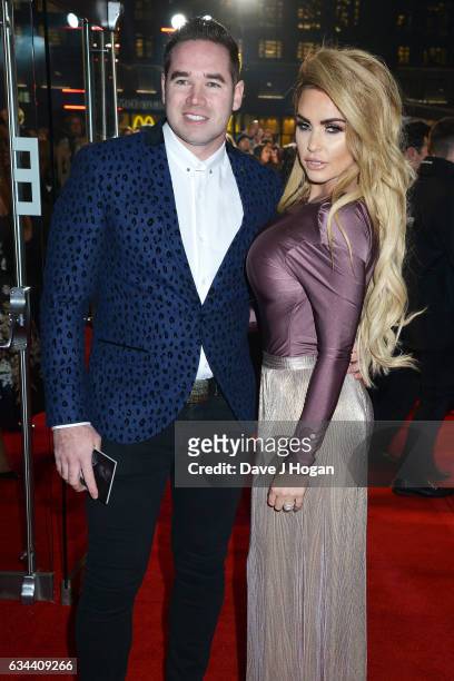 Katie Price and Kieran Hayler attend the UK premiere of 'Fifty Shades Darker' at Odeon Leicester Square on February 9, 2017 in London, England.