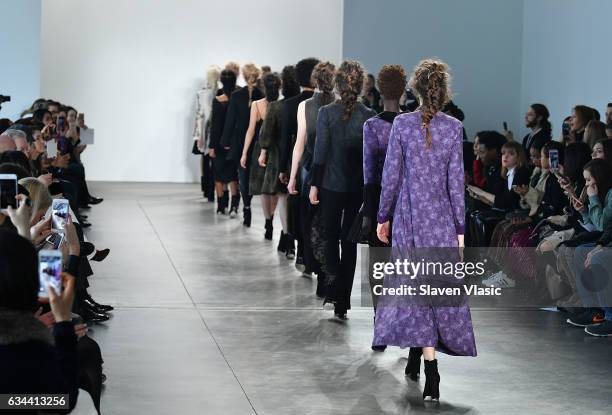 Models walk the runway at Ane Amour fashion show during February 2017 New York Fashion Week at Pier 59 on February 9, 2017 in New York City.