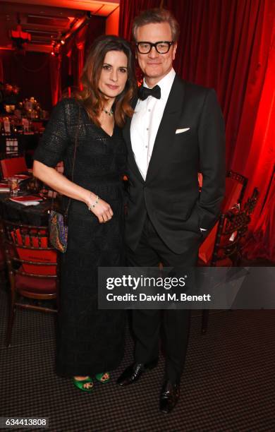 Livia Firth and Colin Firth attend the BAFTA 2017 Film Gala Dinner at BAFTA Piccadilly on February 9, 2017 in London, England.