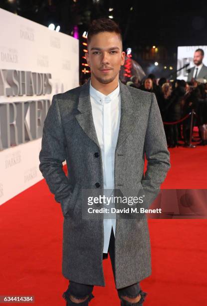 Matt Terry attends the UK Premiere of "Fifty Shades Darker" at Odeon Leicester Square on February 9, 2017 in London, United Kingdom.