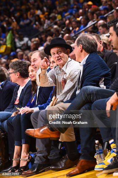 Actor, Bill Murray attends the Chicago Bulls game against the Golden State Warriors on February 8, 2017 at ORACLE Arena in Oakland, California. NOTE...