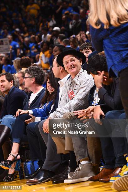 Actor, Bill Murray attends the Chicago Bulls game against the Golden State Warriors on February 8, 2017 at ORACLE Arena in Oakland, California. NOTE...