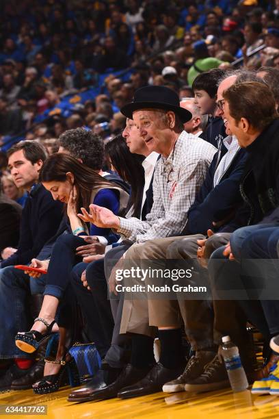 Actor, Bill Murray attends the Chicago Bulls game against the Golden State Warriors on February 8, 2017 at ORACLE Arena in Oakland, California. NOTE...