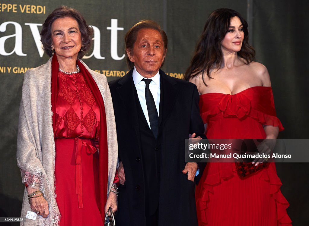 Queen Sofia Attends 'La Traviata' Opera in Valencia
