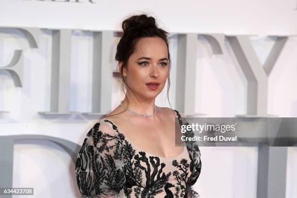 Dakota Johnson attends the "Fifty Shades Darker" - UK Premiere on February 9, 2017 in London, United Kingdom.