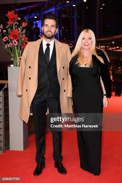 Producers Andrea Iervolino and Monika Bacardi attend the 'Django' premiere during the 67th Berlinale International Film Festival Berlin at Berlinale...