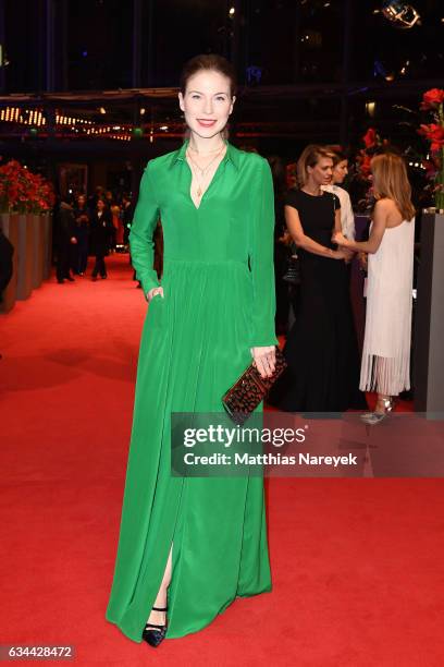 Nora von Waldstaetten attends the 'Django' premiere during the 67th Berlinale International Film Festival Berlin at Berlinale Palace on February 9,...