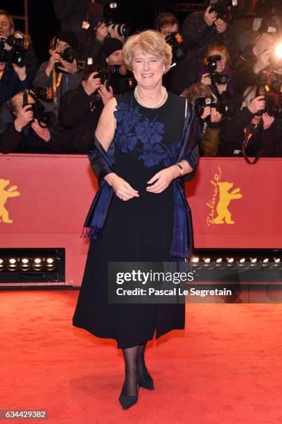 Monika Gruetters attend the 'Django' premiere during the 67th Berlinale International Film Festival Berlin at Berlinale Palace on February 9, 2017 in...