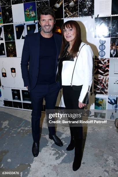 Of Mazarine Group Paul-Emmanuel Reiffers and Babeth Djian attend the Launching of the Book "Mocafico Numero" at Studio des Acacias on February 9,...