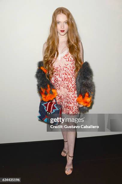 Model and actress Larsen Thompson attends Tadashi Shoji fashion show during, New York Fashion Week: The Shows at Gallery 1, Skylight Clarkson Sq on...