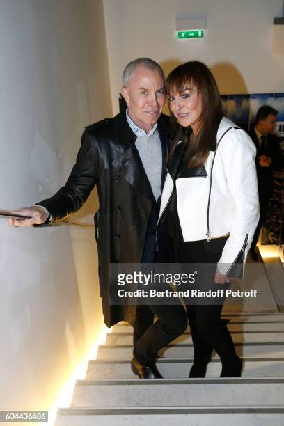 Jean-Claude Jitrois and Babeth Djian attend the Launching of the Book "Mocafico Numero" at Studio des Acacias on February 9, 2017 in Paris, France.