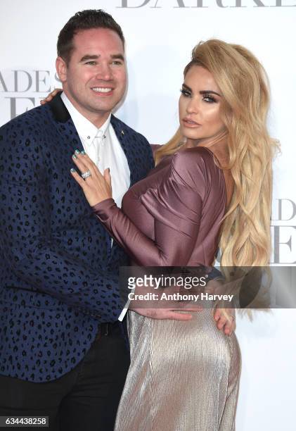 Katie Price and Kieran Hayler attend the "Fifty Shades Darker" UK Premiere on February 9, 2017 in London, United Kingdom.