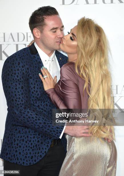 Katie Price and Kieran Hayler attend the "Fifty Shades Darker" UK Premiere on February 9, 2017 in London, United Kingdom.