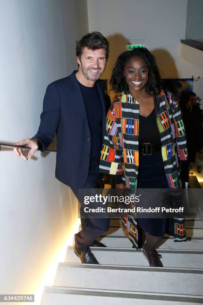 Of Mazarine Group Paul-Emmanuel Reiffers and Aissa Maiga attend the Launching of the Book "Mocafico Numero" at Studio des Acacias on February 9, 2017...