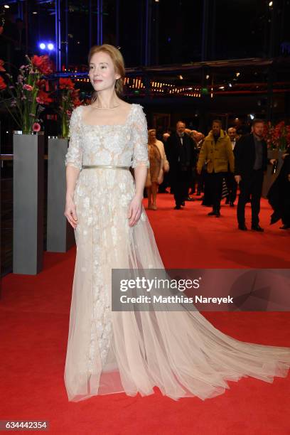 Actress Franziska Petri attends the 'Django' premiere during the 67th Berlinale International Film Festival Berlin at Berlinale Palace on February 9,...