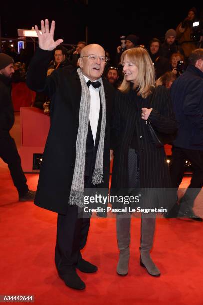 Volker Schloendorff and his wife Angelika attend the 'Django' premiere during the 67th Berlinale International Film Festival Berlin at Berlinale...