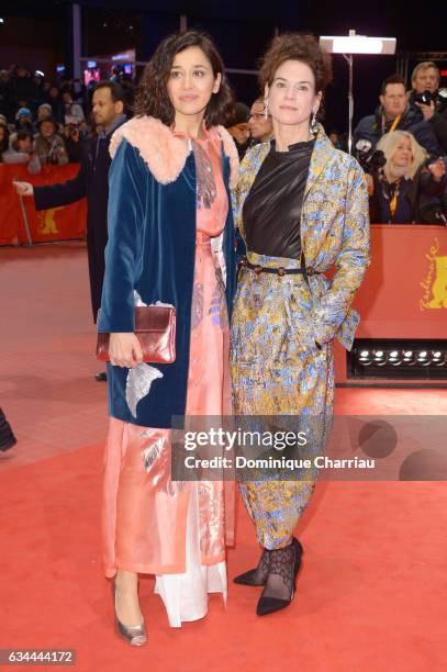 Dorka Gryllus and Bibiana Beglau attend the 'Django' premiere during the 67th Berlinale International Film Festival Berlin at Berlinale Palace on...