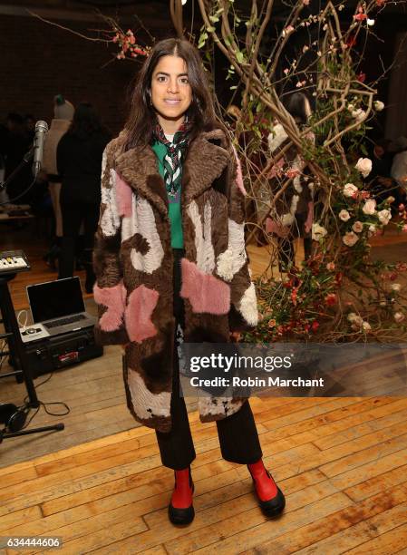 Leandra Medine attends Ulla Johnson Front Row during New York Fashion Week on February 9, 2017 in New York City.