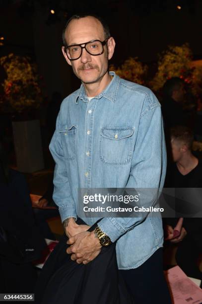 Photographer Terry Richardson attends the Adam Selman fashion show during, New York Fashion Week at Gallery 2, Skylight Clarkson Sq on February 9,...