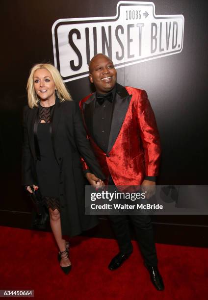 Jane Krakowski and Titus Burgess attend the Broadway Opening Night of Sunset Boulevard' at the Palace Theatre on February 9, 2017 in New York City.