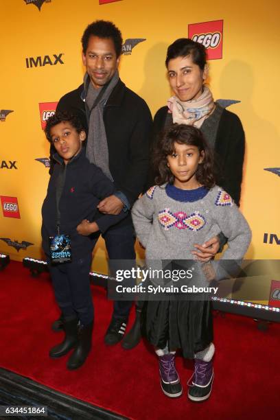 Hendrix Nakouzi, Toure, Rita Nakouzi and Fairuz Nakouzi attends "The Lego Batman Movie" Special Screening on February 9, 2017 in New York City.