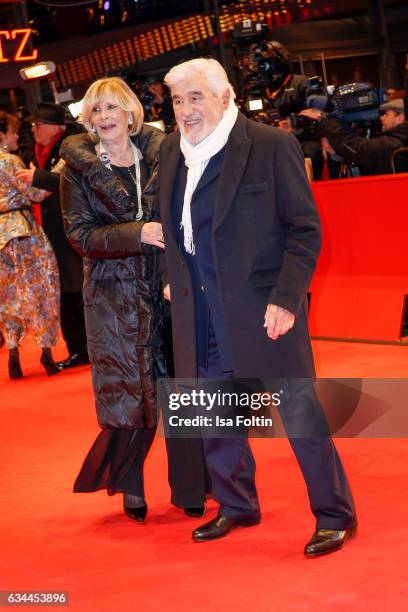 Mario Adorf and his wife Monique Faye attend the 'Django' premiere during the 67th Berlinale International Film Festival Berlin at Berlinale Palace...