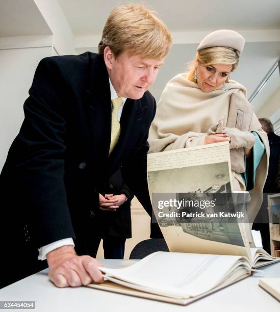 King Willem-Alexander and Queen Maxima of The Netherlands visit the information center about forced labour during their 4 day visit to Germany on...