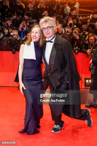 German producer Wim Wenders and his wife Donata Wenders attend the 'Django' premiere during the 67th Berlinale International Film Festival Berlin at...