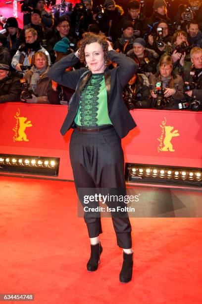 German actress Maria Schrader attends the 'Django' premiere during the 67th Berlinale International Film Festival Berlin at Berlinale Palace on...