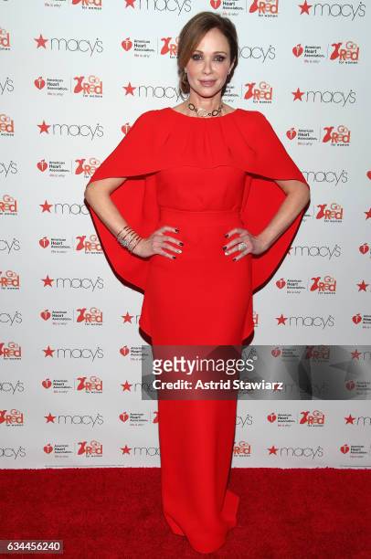 Actress Lauren Holly attends the American Heart Association's Go Red For Women Red Dress Collection 2017 presented by Macy's at Fashion Week in New...