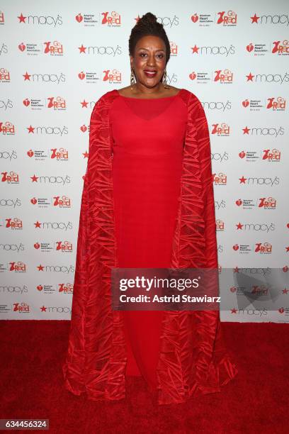 Actress CCH Pounder attends the American Heart Association's Go Red For Women Red Dress Collection 2017 presented by Macy's at Fashion Week in New...