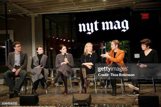 Deputy Editor of The New York Times Magazine, Bill Wasik, designer Lucy Jones, Gail Bichler, design director of The New York Times Magazine, Rinat...